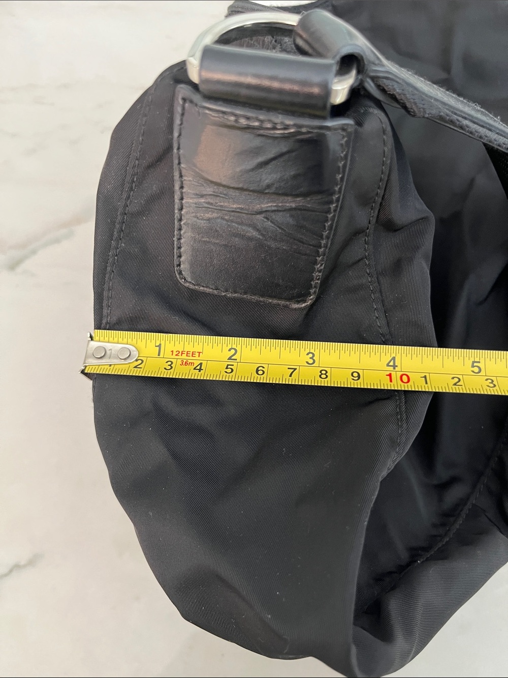 Prada Black Nylon Bandoliera Vela Messenger Bag with Front Buckle Pockets - Picture 7 of 7